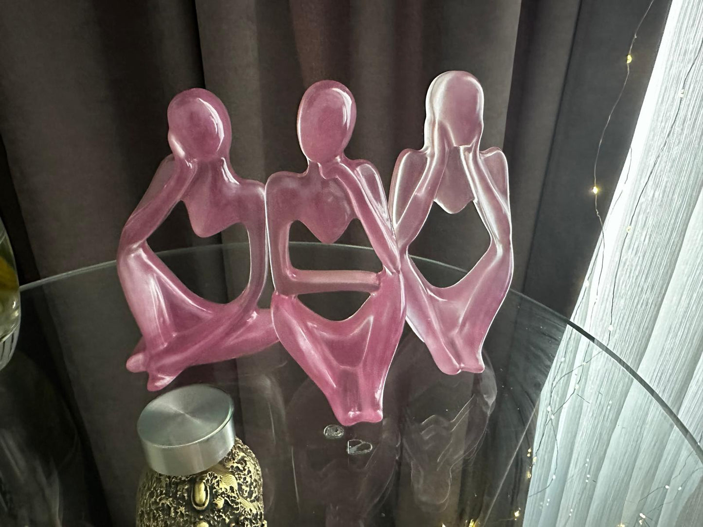 3 lü heykel seti, düşünen heykel, soyut heykel set, iskandinav tarz heykel seti, dekoratif biblo